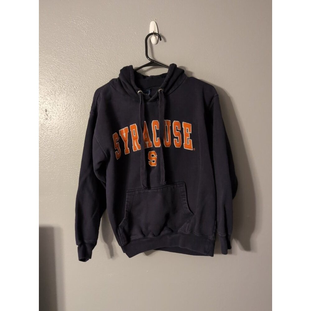Syracuse University Blue Hoodie Size S NCAA Old Varsity Brand Vintage